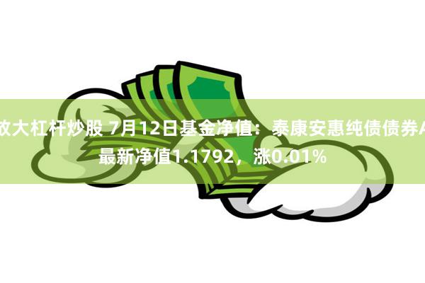 放大杠杆炒股 7月12日基金净值：泰康安惠纯债债券A最新净值1.1792，涨0.01%