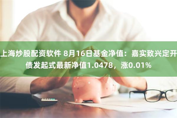 上海炒股配资软件 8月16日基金净值：嘉实致兴定开债发起式最新净值1.0478，涨0.01%