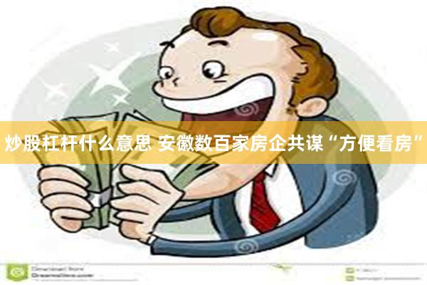 炒股杠杆什么意思 安徽数百家房企共谋“方便看房”