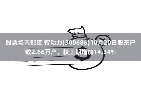 股票场内配资 智动力(300686)10月20日股东户数2.66万户，较上期增加14.34%