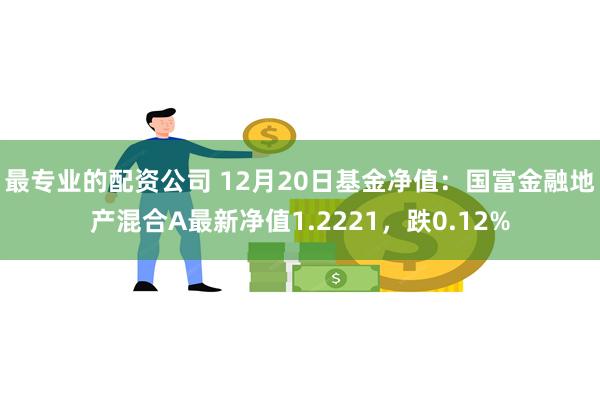 最专业的配资公司 12月20日基金净值：国富金融地产混合A最新净值1.2221，跌0.12%